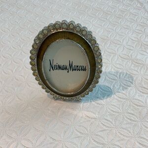 Neiman Marcus St John Swarovski Crystal and Silver Picture Frame NWOT